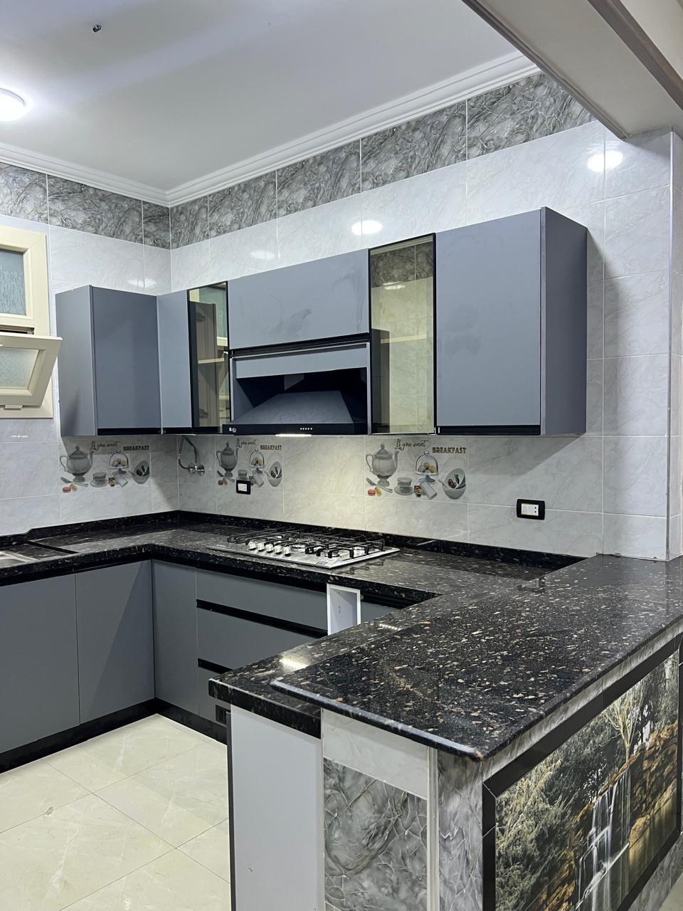 مطبخ خشب p.v.cرصاصي